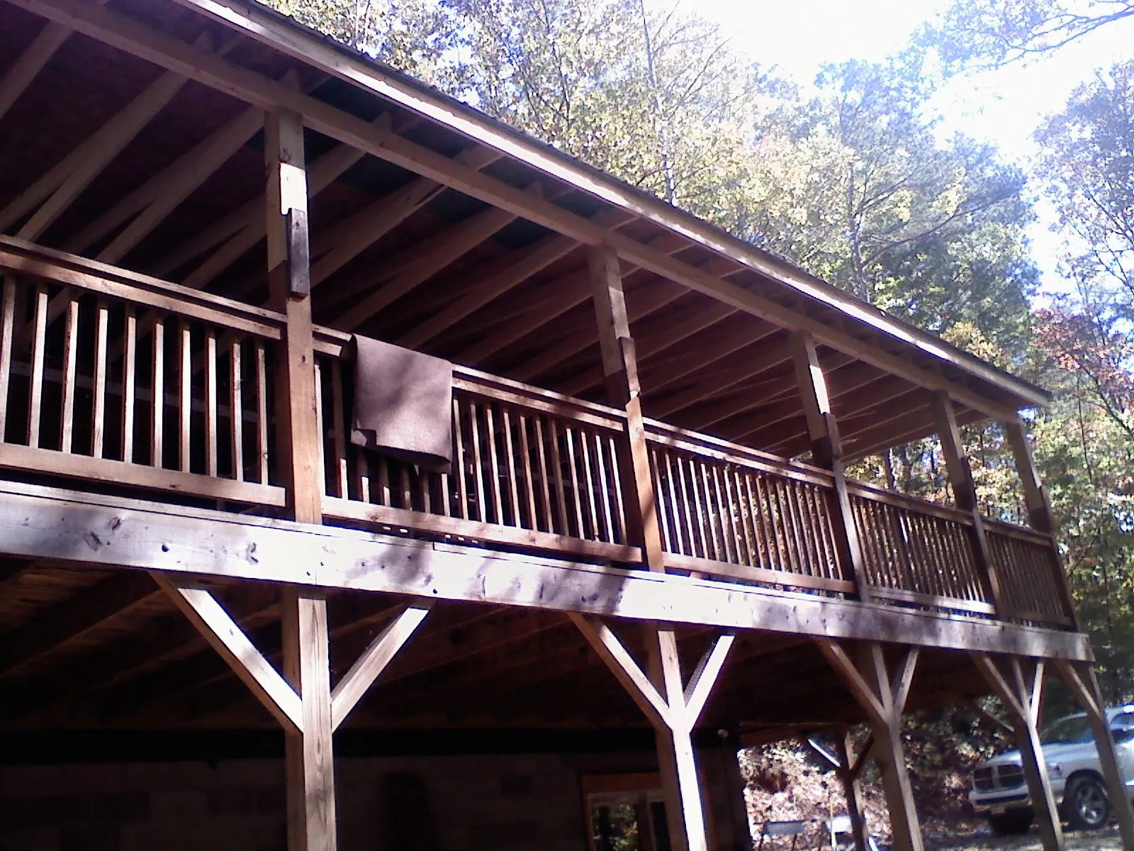 Timber framing under a new elevated porch and deck — Roof Leak Repair in Antioch by Roofing Brothers